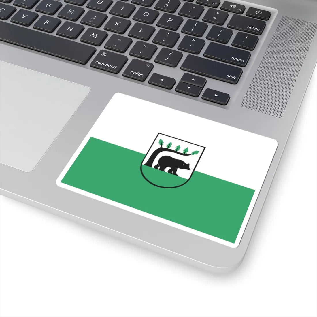 POL Koscierzyna flag (Poland) STICKER Vinyl Kiss-Cut Decal - The Sticker Space