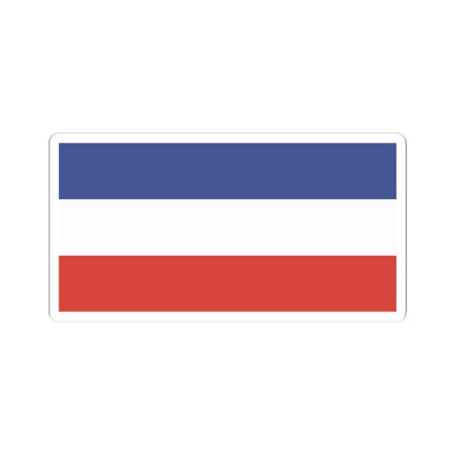 POL Kostrzyn nad Odra flag (Poland) STICKER Vinyl Kiss-Cut Decal 3 Inch White - The Sticker Space
