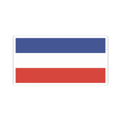 POL Kostrzyn nad Odra flag (Poland) STICKER Vinyl Kiss-Cut Decal 4 Inch White - The Sticker Space