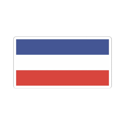 POL Kostrzyn nad Odra flag (Poland) STICKER Vinyl Kiss-Cut Decal 6 Inch White - The Sticker Space