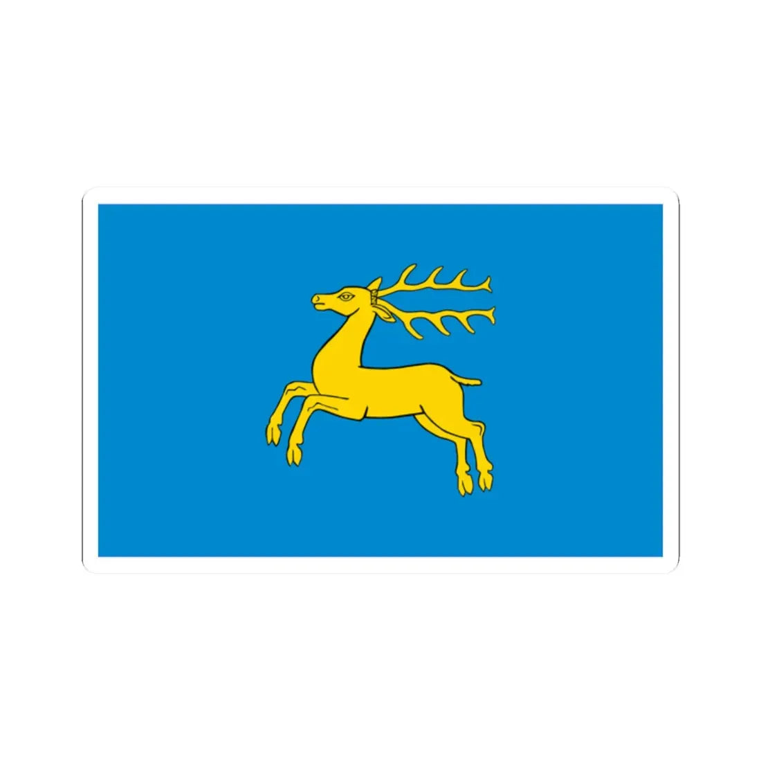 POL Kozienice flag (Poland) STICKER Vinyl Kiss-Cut Decal 2 Inch White - The Sticker Space