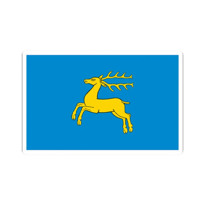 POL Kozienice flag (Poland) STICKER Vinyl Kiss-Cut Decal 2 Inch White - The Sticker Space