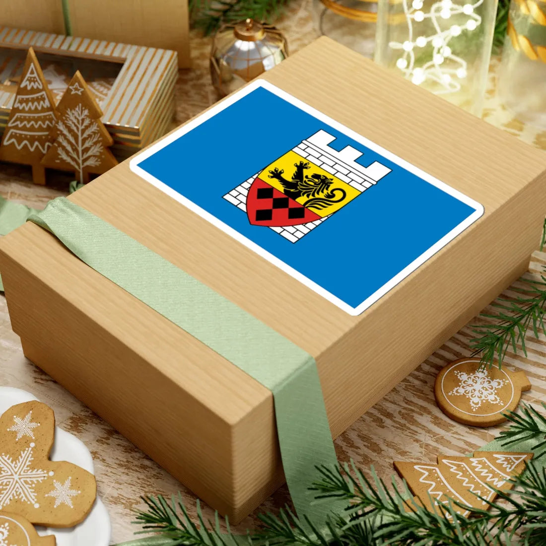 POL Kozminek flag (Poland) STICKER Vinyl Kiss-Cut Decal - The Sticker Space