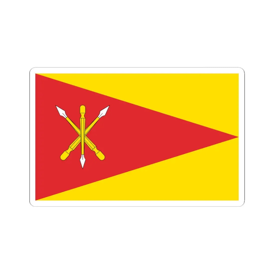 POL Krasnik flag (Poland) STICKER Vinyl Kiss-Cut Decal 3 Inch White - The Sticker Space