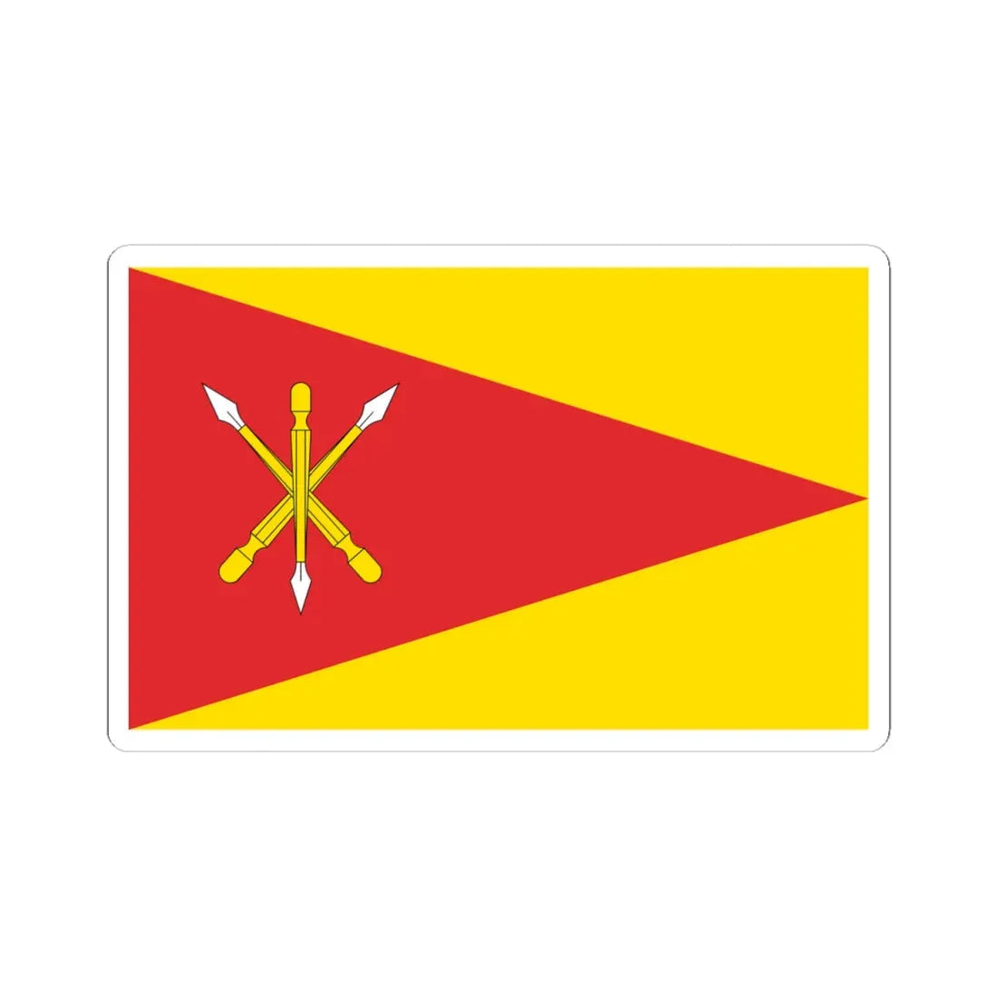 POL Krasnik flag (Poland) STICKER Vinyl Kiss-Cut Decal 4 Inch White - The Sticker Space