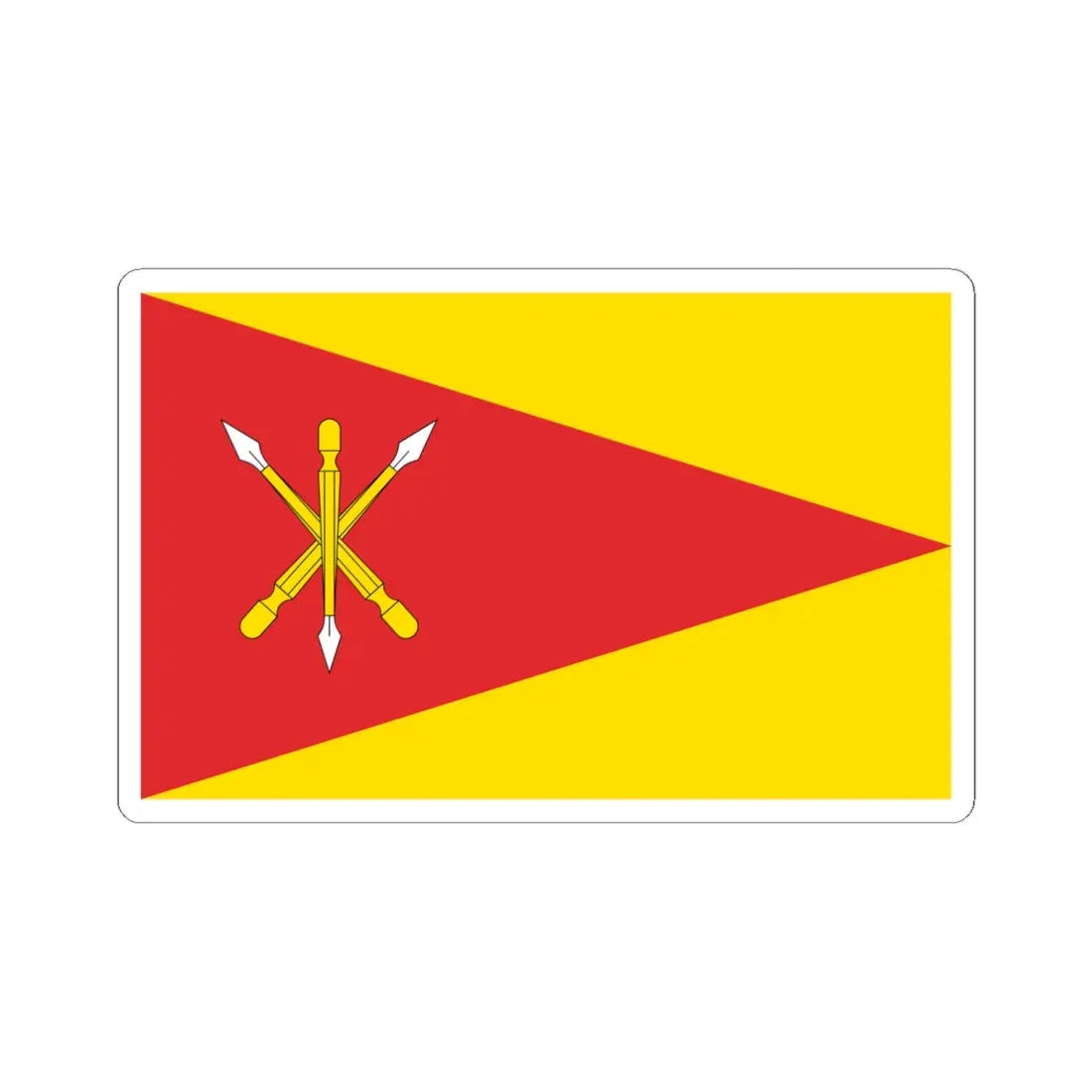 POL Krasnik flag (Poland) STICKER Vinyl Kiss-Cut Decal 6 Inch White - The Sticker Space