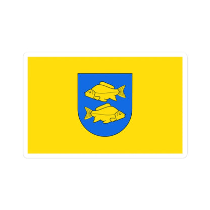 POL Krasnystaw flag by Orem (Poland) STICKER Vinyl Kiss-Cut Decal 2 Inch White - The Sticker Space