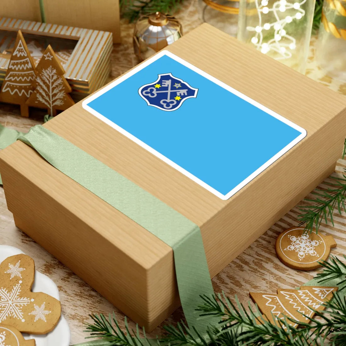 POL Krotoszyn flag (Poland) STICKER Vinyl Kiss-Cut Decal - The Sticker Space