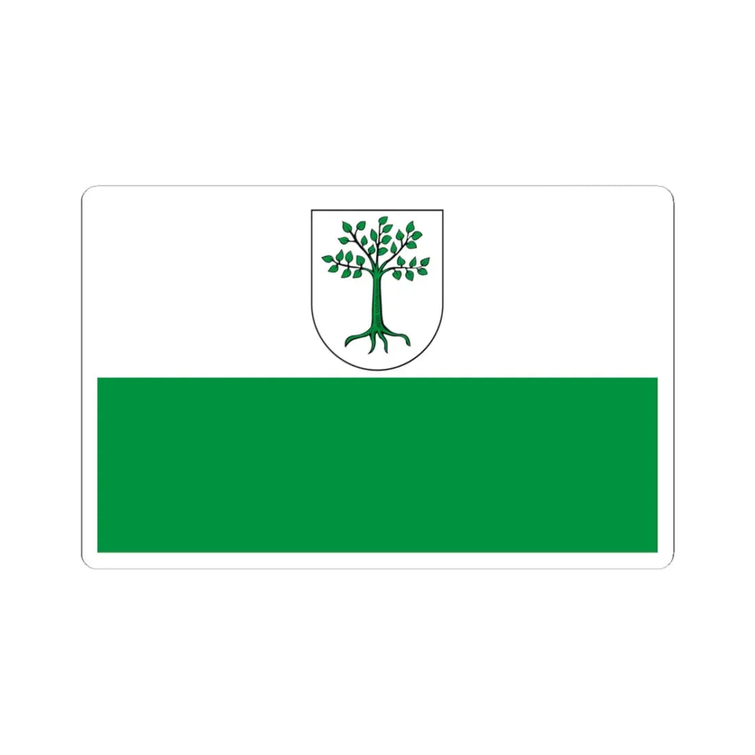 POL Kruszwica flag (Poland) STICKER Vinyl Kiss-Cut Decal 3 Inch White - The Sticker Space