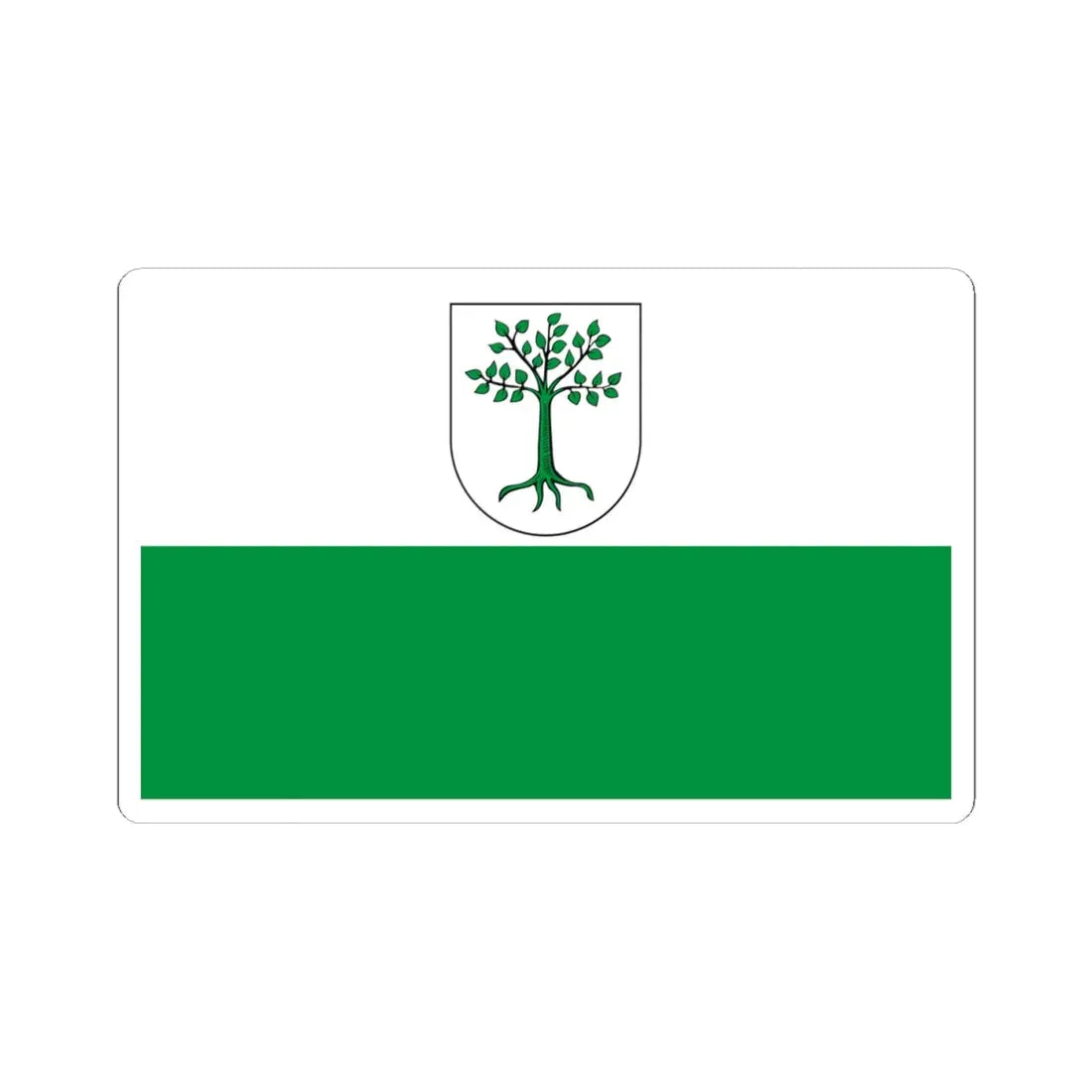 POL Kruszwica flag (Poland) STICKER Vinyl Kiss-Cut Decal 4 Inch White - The Sticker Space