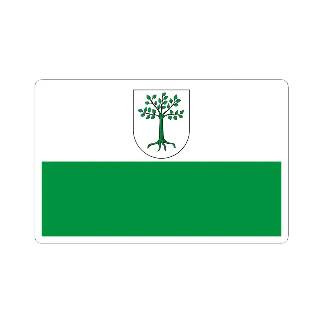 POL Kruszwica flag (Poland) STICKER Vinyl Kiss-Cut Decal 6 Inch White - The Sticker Space