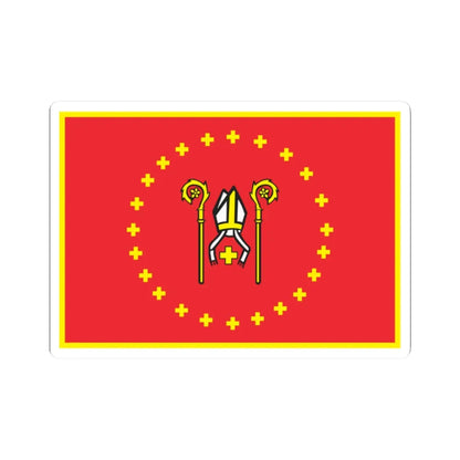 POL Krzywin flag (Poland) STICKER Vinyl Kiss-Cut Decal 2 Inch White - The Sticker Space