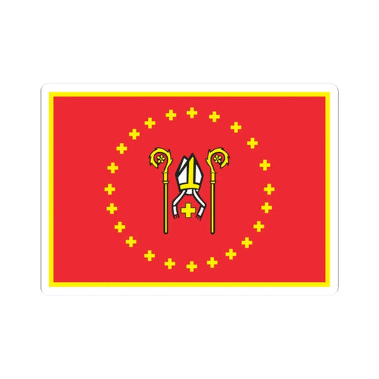 POL Krzywin flag (Poland) STICKER Vinyl Kiss-Cut Decal 2 Inch White - The Sticker Space