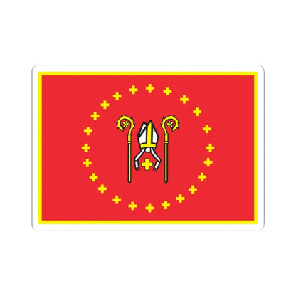 POL Krzywin flag (Poland) STICKER Vinyl Kiss-Cut Decal 3 Inch White - The Sticker Space