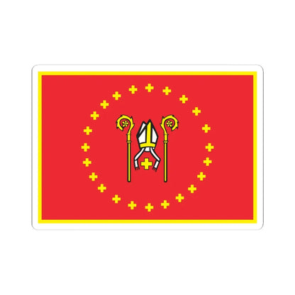 POL Krzywin flag (Poland) STICKER Vinyl Kiss-Cut Decal 4 Inch White - The Sticker Space