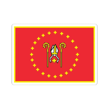 POL Krzywin flag (Poland) STICKER Vinyl Kiss-Cut Decal 6 Inch White - The Sticker Space