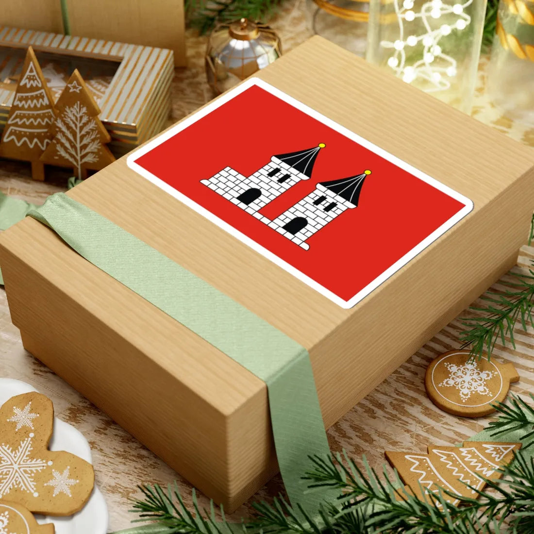 POL Ksiaz Wielkopolski flag (Poland) STICKER Vinyl Kiss-Cut Decal - The Sticker Space