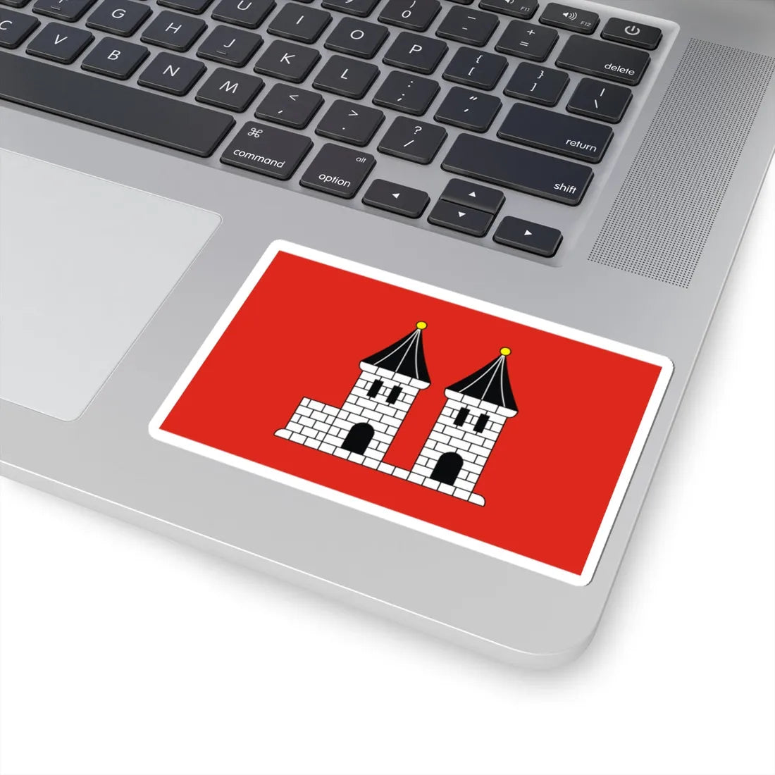 POL Ksiaz Wielkopolski flag (Poland) STICKER Vinyl Kiss-Cut Decal - The Sticker Space