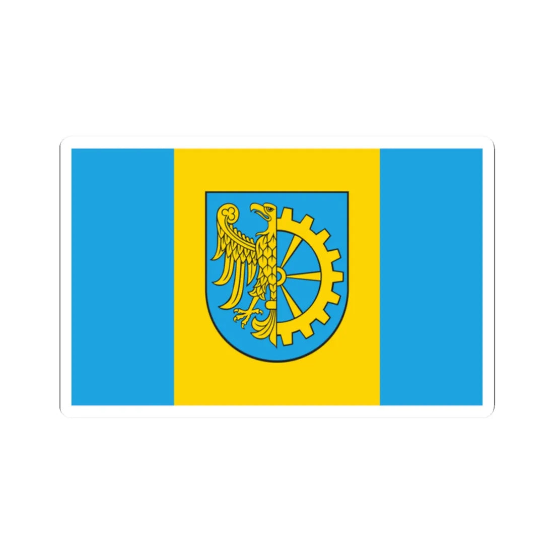 POL Kuznia Raciborska flag (Poland) STICKER Vinyl Kiss-Cut Decal 2 Inch White - The Sticker Space