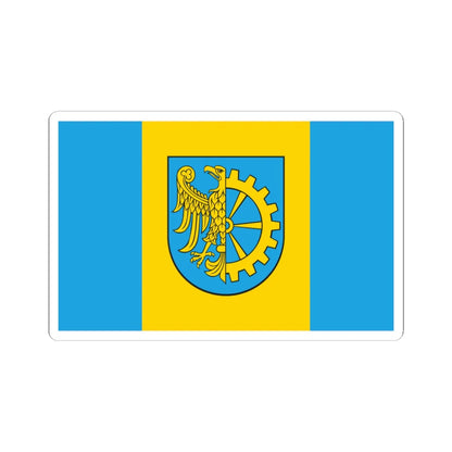 POL Kuznia Raciborska flag (Poland) STICKER Vinyl Kiss-Cut Decal 3 Inch White - The Sticker Space
