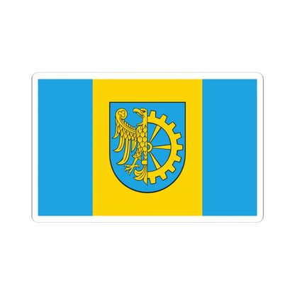 POL Kuznia Raciborska flag (Poland) STICKER Vinyl Kiss-Cut Decal 4 Inch White - The Sticker Space