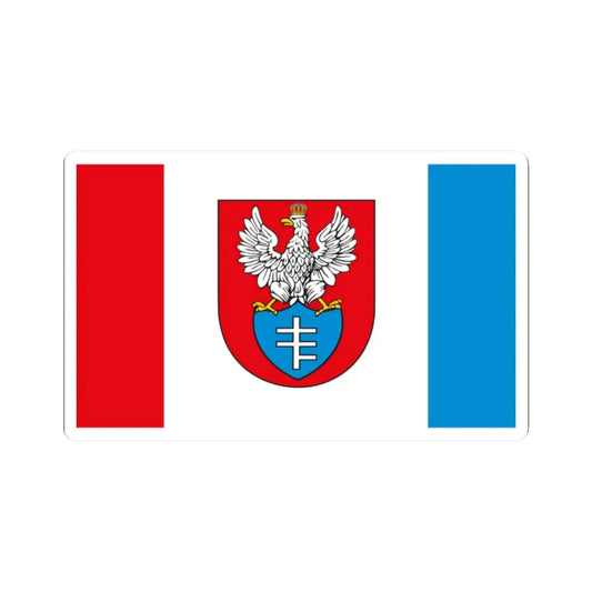 POL Legionowo flag (Poland) STICKER Vinyl Kiss-Cut Decal 2 Inch White - The Sticker Space