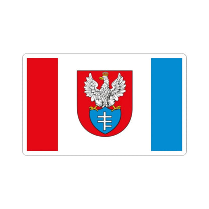 POL Legionowo flag (Poland) STICKER Vinyl Kiss-Cut Decal 6 Inch White - The Sticker Space