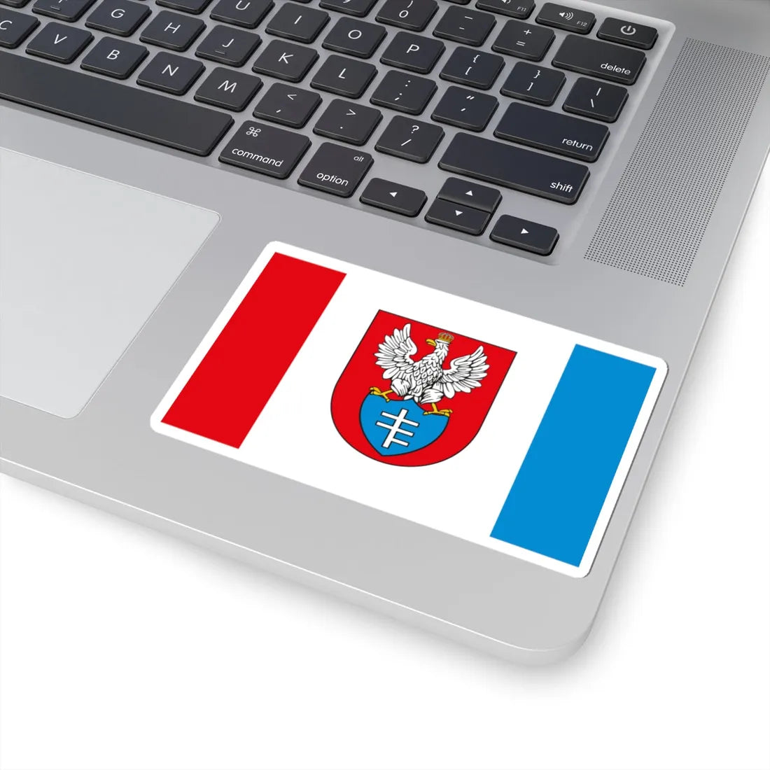 POL Legionowo flag (Poland) STICKER Vinyl Kiss-Cut Decal - The Sticker Space