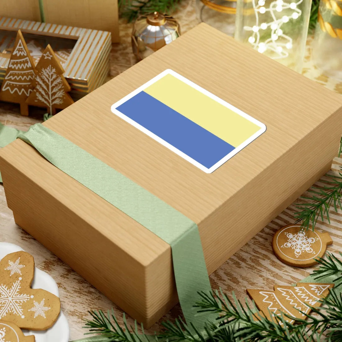 POL Lesnica flag (Poland) STICKER Vinyl Kiss-Cut Decal - The Sticker Space