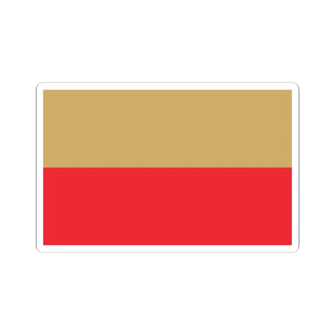 POL Leszno flag (Poland) STICKER Vinyl Kiss-Cut Decal 3 Inch White - The Sticker Space