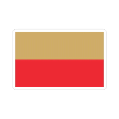 POL Leszno flag (Poland) STICKER Vinyl Kiss-Cut Decal 3 Inch White - The Sticker Space