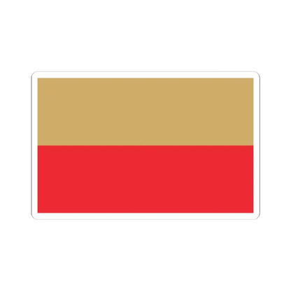 POL Leszno flag (Poland) STICKER Vinyl Kiss-Cut Decal 4 Inch White - The Sticker Space