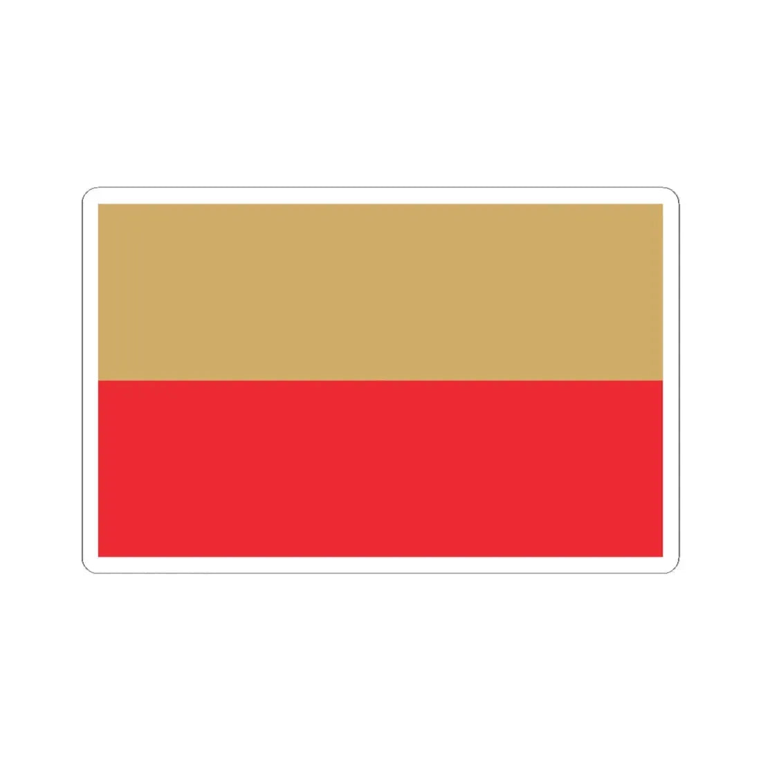 POL Leszno flag (Poland) STICKER Vinyl Kiss-Cut Decal 6 Inch White - The Sticker Space