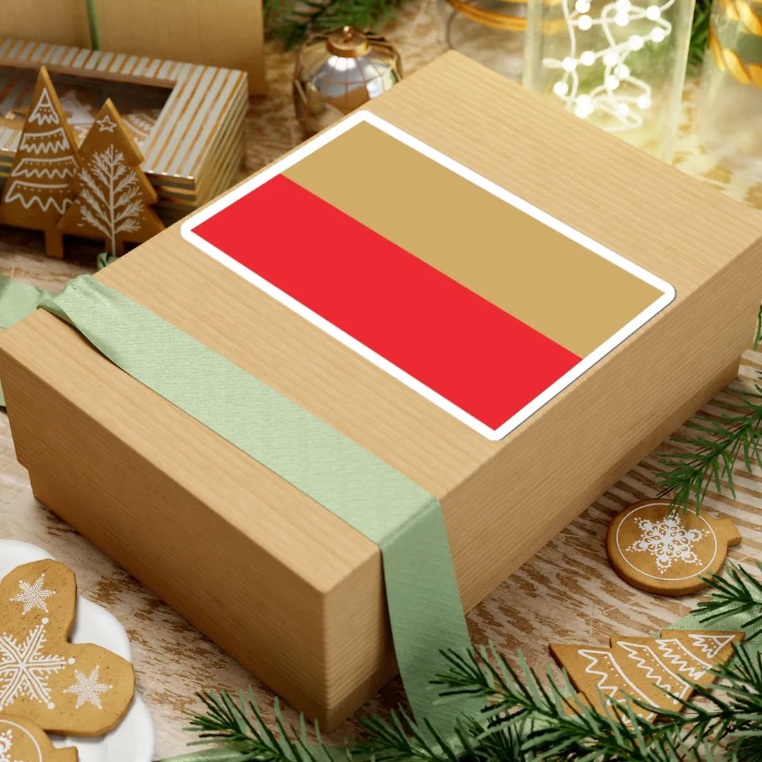 POL Leszno flag (Poland) STICKER Vinyl Kiss-Cut Decal - The Sticker Space