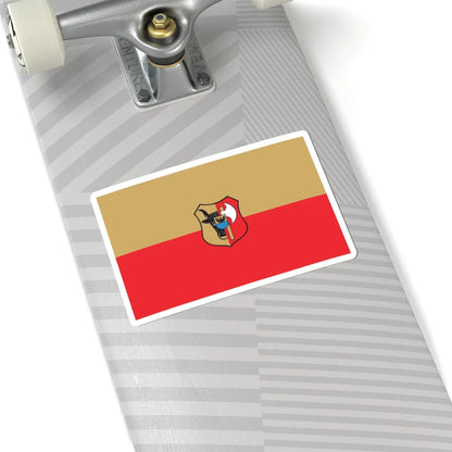 POL Leszno flag with arms (Poland) STICKER Vinyl Kiss-Cut Decal - The Sticker Space