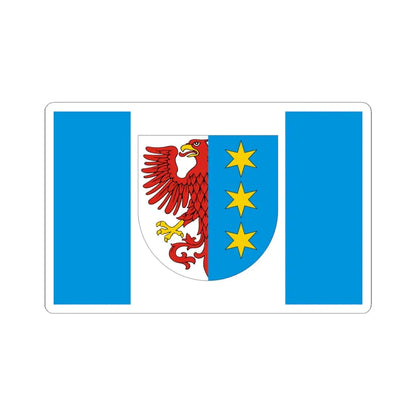 POL Lipiany flag (Poland) STICKER Vinyl Kiss-Cut Decal 6 Inch White - The Sticker Space