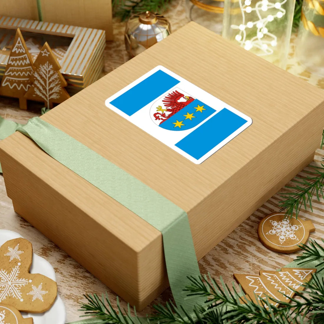 POL Lipiany flag (Poland) STICKER Vinyl Kiss-Cut Decal - The Sticker Space