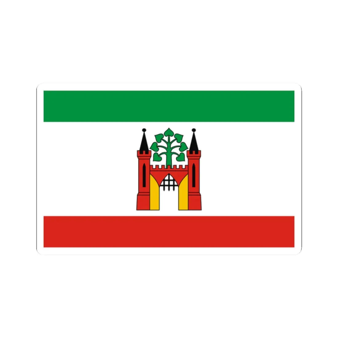 POL Lipno flag (Poland) STICKER Vinyl Kiss-Cut Decal 2 Inch White - The Sticker Space