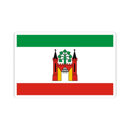 POL Lipno flag (Poland) STICKER Vinyl Kiss-Cut Decal 3 Inch White - The Sticker Space