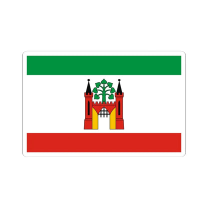 POL Lipno flag (Poland) STICKER Vinyl Kiss-Cut Decal 4 Inch White - The Sticker Space