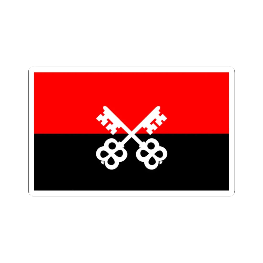 POL Luban flag (Poland) STICKER Vinyl Kiss-Cut Decal 2 Inch White - The Sticker Space