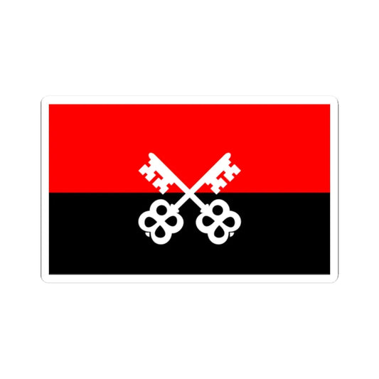 POL Luban flag (Poland) STICKER Vinyl Kiss-Cut Decal 2 Inch White - The Sticker Space