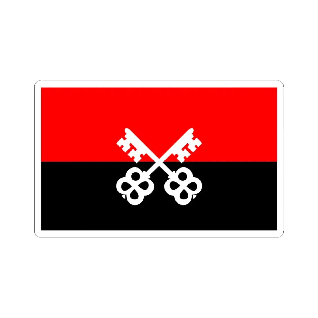 POL Luban flag (Poland) STICKER Vinyl Kiss-Cut Decal 4 Inch White - The Sticker Space