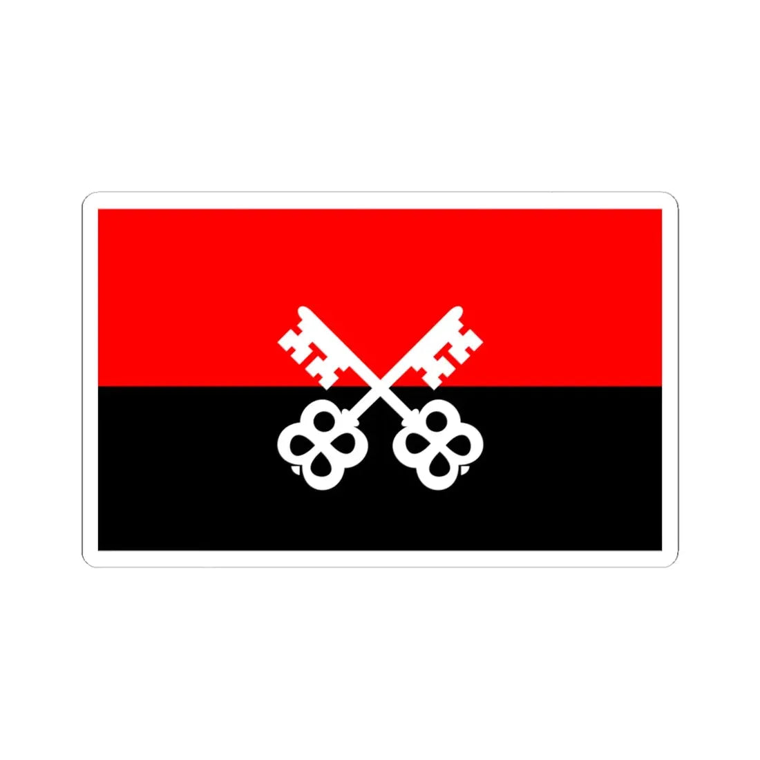 POL Luban flag (Poland) STICKER Vinyl Kiss-Cut Decal 6 Inch White - The Sticker Space