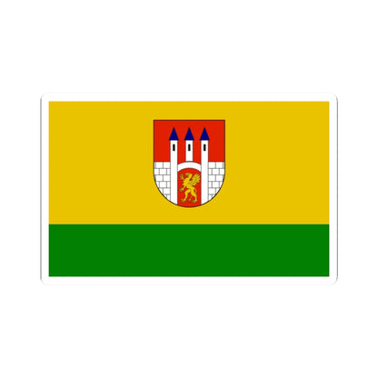 POL Lubien Kujawski flag (Poland) STICKER Vinyl Kiss-Cut Decal 2 Inch White - The Sticker Space