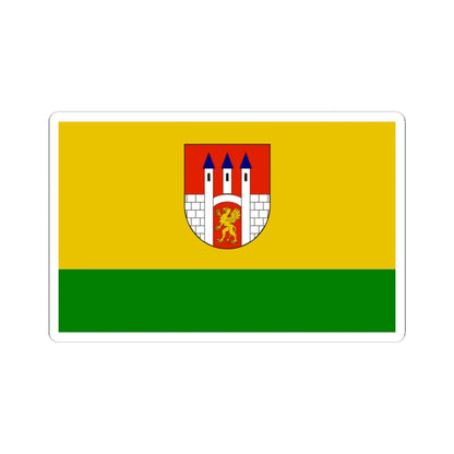 POL Lubien Kujawski flag (Poland) STICKER Vinyl Kiss-Cut Decal 3 Inch White - The Sticker Space