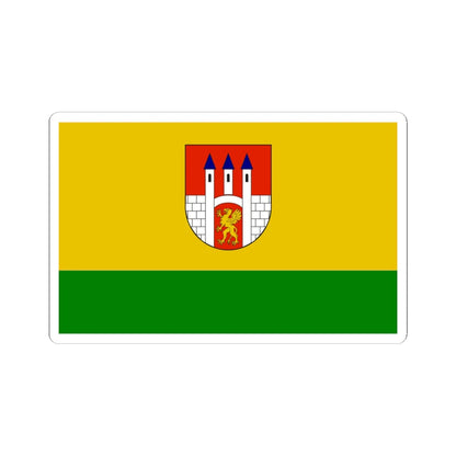 POL Lubien Kujawski flag (Poland) STICKER Vinyl Kiss-Cut Decal 4 Inch White - The Sticker Space