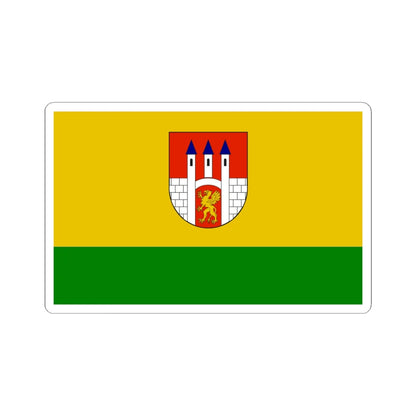 POL Lubien Kujawski flag (Poland) STICKER Vinyl Kiss-Cut Decal 6 Inch White - The Sticker Space