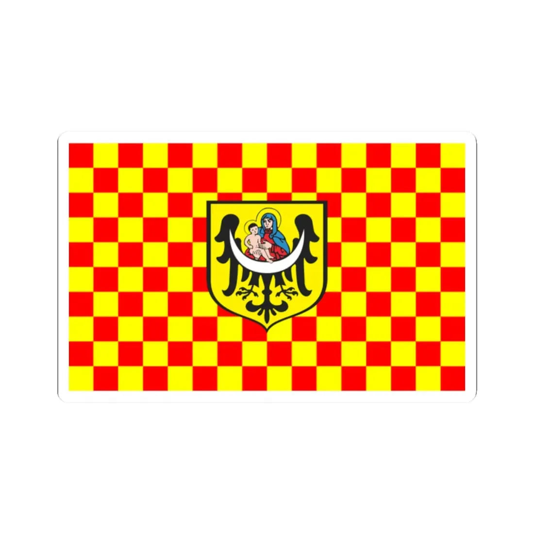 POL Lubin ensign (Poland) STICKER Vinyl Kiss-Cut Decal 2 Inch White - The Sticker Space