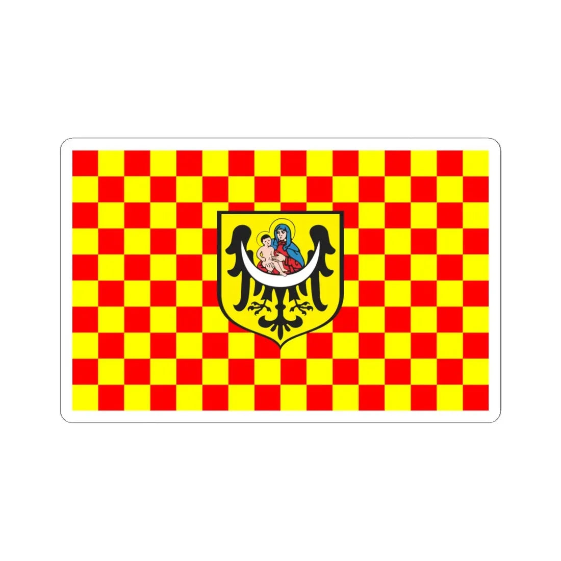 POL Lubin ensign (Poland) STICKER Vinyl Kiss-Cut Decal 6 Inch White - The Sticker Space